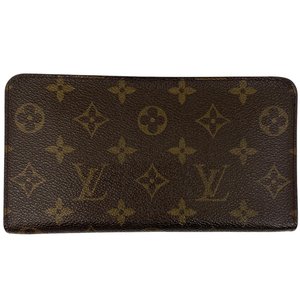 ルイ・ヴィトン Louis Vuitton ポルト モネ ジップ 札入れ 小銭入れ 長財布 モノグラム ブラウン M61727 レディース 【中古】