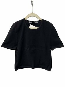 Alexander Wang◆ロゴメッシュクロップドT/半袖カットソー/L/ポリエステル/BLK/無地/4KC2231024