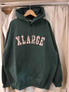 X-LARGE XLARGE エクストララージ CAMO LOGO PULLOVER HOODED SWEAT 緑 Lサイズ 最新人気商品 値下げしました！