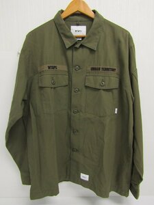 WTAPS ダブルタップス BUDS LS COTTON TWILL バッズ 長袖 ミリタリー シャツ 211BRDT-SHM02 ∩FG7356