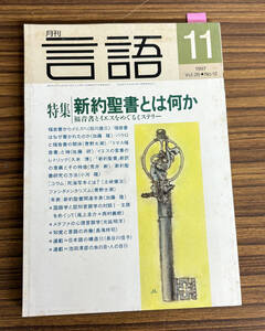 月刊言語　特集新約聖書とは何か　1997年11月号 C180-286