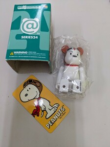 新品未開封 ベアブリック BE@RBRICK シリーズ24 CUTE スヌーピー フライングエース ピーナッツ カードあり MEDICOMTOY メディコムトイ 