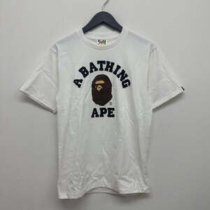 アベイシングエイプ 1K30110001 COLLEGE TEE カレッジティー 2024SS Tシャツ Tシャツ S 白 / ホワイト