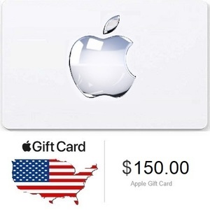 USA版 apple Gift Card $150 card iTunes アップル ギフトカード 150ドル分 北米 コード渡し