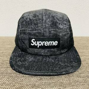 Supreme Croc Camp Cap Black Free 12aw 2012年 黒 ブラック クロック キャンプ キャップ ボックスロゴ ナイロンキャンバス クロコダイル柄