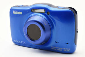 ★良品★ ニコン NIKON COOLPIX S32 ブルー コンパクトデジタルカメラ ★ L440#3987