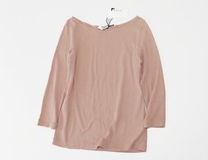 AURALEE FOR IENA ◆20SS 別注 ボートネック Tシャツ ライトピンク サイズ0 (下げ札付き) 7部袖 カットソー オーラリー イエナ ◆ZX1