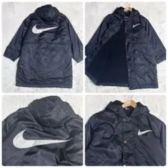 90s NIKE ナイキ 銀タグ ベンチコート ボア ブラック ビンテージ M