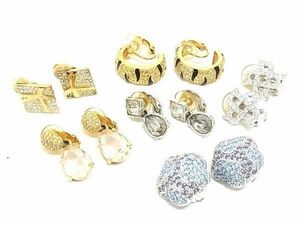 1円 ■美品~■ SWAROVSKI スワロフスキー クリップ式 イヤリング アクセサリー レディース 6点セット まとめ売り FD4639