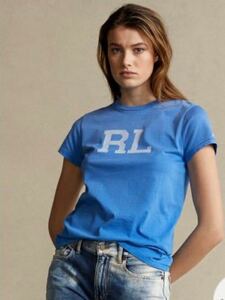 美品★RL コットン ジャージー Tシャツ ブルー Sサイズ