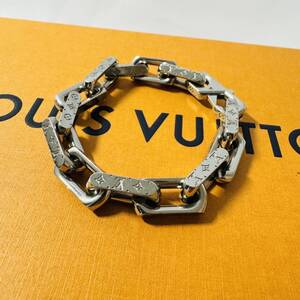 【極美品】 LOUIS VUITTON ルイヴィトン ブラスレ チェーン モノグラム M00308 ブレスレット バングル