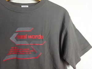 FABRIC MADE IN USA☆anvil☆real wordsプリントTシャツ☆USED美品♪サイズM 
