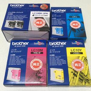 発送方法注意　新品　未使用　純正　ブラザー　brother インクカートリッジ　LC10　LC10BK LC10M LC10C LC10Y　5個セット