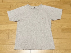 ナイジェルケーボン Nigel Cabourn 半袖Tシャツ ポケットTシャツ ポケT 48 グレー 無地 杢グレー 霜降り MADE IN JAPAN 日本製 ラグラン