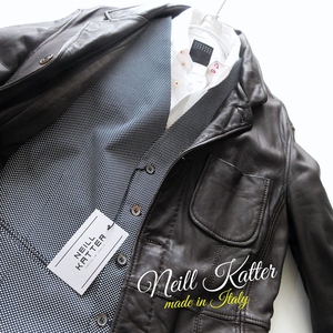 【NEILL KATTER ニール カッター / イタリア】レアブランド 新品 30800円 プリント ベスト サイズ50!!　（MADE IN ITALY）