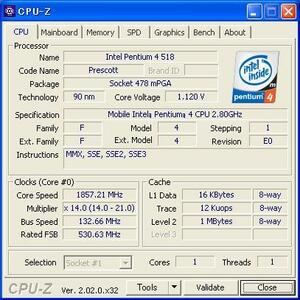 INTEL Mobile Pentium4 518 (2.80 GHz) Socket478 ★拡張版SpeedStep搭載★