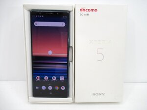 docomo Simロック解除済 Xperia 5 SO-01M ブルー 〇判定 6N2