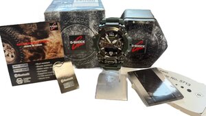 1円●新品同様●動作OK●カシオ G-SHOCK マッドマスター GWG-B1000●カーキ×ブラック タフソーラー メンズ腕時計 日付 マスターオブG