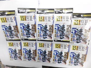 新品 ササメ ワカサギ速返し 仕掛け 秋田狐 5本針 1.5号 10個セット　　ささめ針