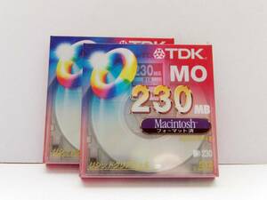 処分特価！【未開封】 ２枚組 ★ＴＤＫ ＭＯ 230MB （Macintosh フォーマット済み） 3.5型光磁気ディスク★普通郵便 送料無料★