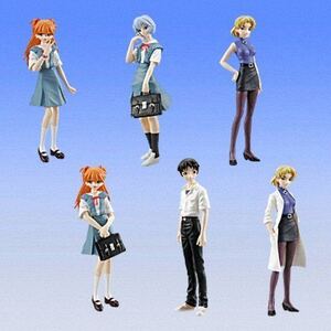 HGIF EVANGELION FILE04～貞本義行コレクション　シンジ　2個 レイ　2個 アスカ　2種　リツコ　2種 8個セット　B