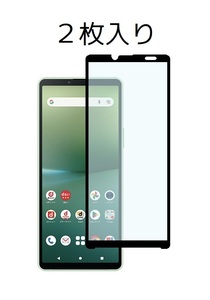 ２枚入り Xperia10 III スリー / Xperia10 III Lite / Xperia10 IV フォー 強化ガラスフィルム フルカバー Full Glue