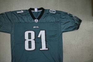 【古着GAMETOPS NFL EAGLES ReebokメッシュユニフォームTシャツ緑XL】アメリカンフットボールイーグルスOWENSビッグサイズ90