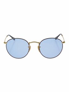 Ray-Ban◆Round Metal Optics/サングラス/GLD/BLU/メンズ/RB3447V