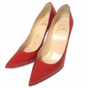 新品同様 Christian Louboutin クリスチャンルブタン kate ケイト パテント ポインテッドトゥ ハイヒール パンプス 35.5 22.5cm レッド