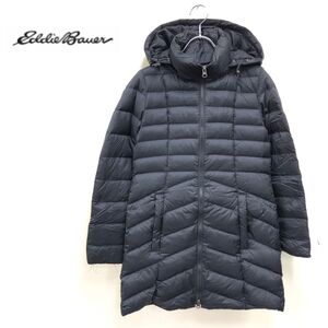 1I2242-J-N◆eddie bauer エディーバウアー ダウンコート◆ブラック サイズPXS レディース 防寒 秋冬アウター ロングコート フード