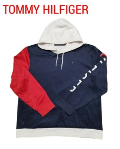 【良品】TOMMY HILFIGER(トミーヒルフィガー)メンズパーカー XL