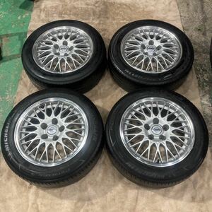 【希少】日産　純正　鍛造　アルミ　ホイール　4本　セット　BBS 16インチ　16×7j+40 5穴　PCD114.3