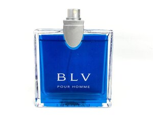 残多　ブルガリ　BVLGARI　BLV　POUR HOMME　ブルー　プールオム　オードトワレ　スプレー　50ml　キャップなし　残量：8割　YK-7591