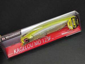 ス56235 (未使用) 新品 Megabass メガバス カゲロウ MD 125F 新品 KAGELOU スケルトンチャート