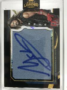 WWE AJ STYLES AUTO 2021 TOPPS FULLY LOADED Autograph Oversized MAT RELIC BLACK / 99 枚限定 直書き 直筆 サイン オート プロレス