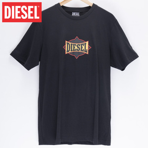 M/新品 DIESEL ディーゼル グラフィック ロゴ Tシャツ JUST-C13 メンズ レディース ブランド カットソー 黒