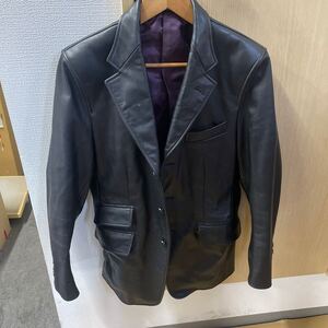 UTT12 Paul Smith レザージャケット 牛革 黒 テーラードジャケット レザー　Sサイズ