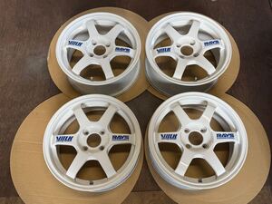 RAYS TE37 15インチ 6J +40 4H PCD 100 美品 GRAVEL2 ホワイト レイズ VOLK RACING 4穴