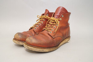 ym06-RED WING レッドウィング 8166 アイリッシュセッター 8 1/2 ブラウン系 レザーブーツ 羽タグ