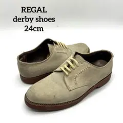 REGAL suède derby shoes 24cm beige