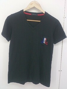 ◇ LOVELESS Ｖネック スカル 装飾ビーズ 半袖 Tシャツ カットソー サイズ34 ブラック ブルー ホワイト レッド レディース