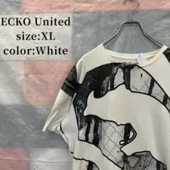 ECKO United 半袖Tシャツ ストリート 白 ビッグプリント XL 白