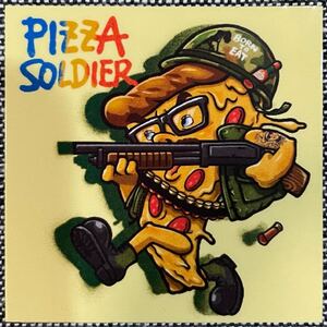 PIZZA SOLDIER ピザ・ソルジャー 自作 シール 同人 ビックリマン風 Titan graphics タイタン・グラフィックス os179