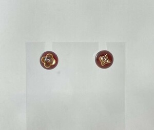 【1円スタート】Louis Vuitton ルイヴィトン キットブークル バブル パープル レジン ピアス 1.33g