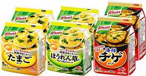 クノール フリーズドライスープ 28食セット(たまご10食・ほうれん草とベーコン10食・海鮮チゲ8食)