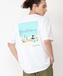 「Columbia」 半袖Tシャツ M ホワイト メンズ