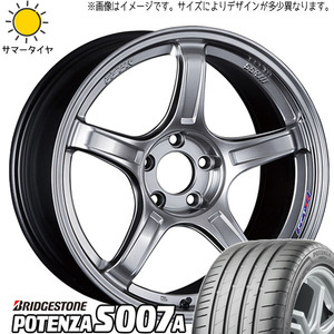 205/40R17 サマータイヤホイールセット キューブ etc (BRIDGESTONE POTENZA S007A & SSR GTX03 4穴 100)