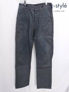 K124b [人気] FREEWHEELERS UNION SPECIAL OVERALLS パンツ W30-32 グレー ボタンフライ | ボトムス K