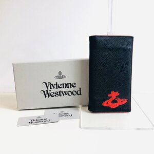 ICH【中古品】 Vivienne Westwood 二つ折り長財布 51050050-42107 ブラック/レッド 〈180-240805-sm-8-ICH〉