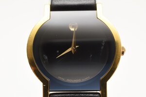 モバード 97-90-820 ラウンド 黒文字盤 クォーツ レディース 腕時計 MOVADO